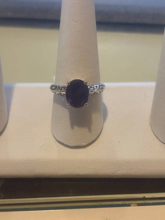 Ancient Amethyst Sterling Silver Ring