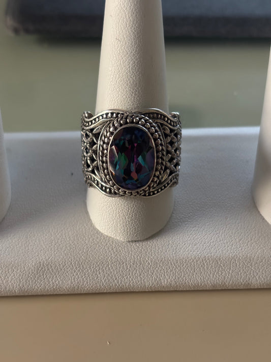 Richey Blue Quartz Sterling Silver Unique New Ring