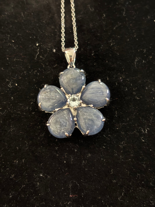 Sapphire Flower Pendant