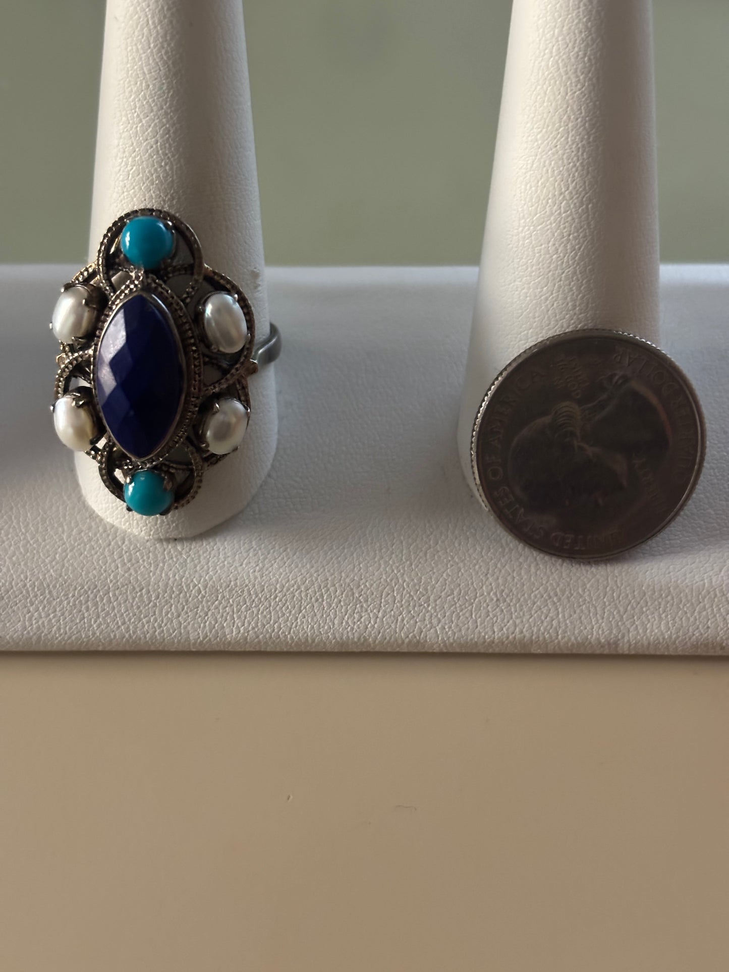 Nicky Butler Multi Lapis Turquoise Sterling Silver Ring