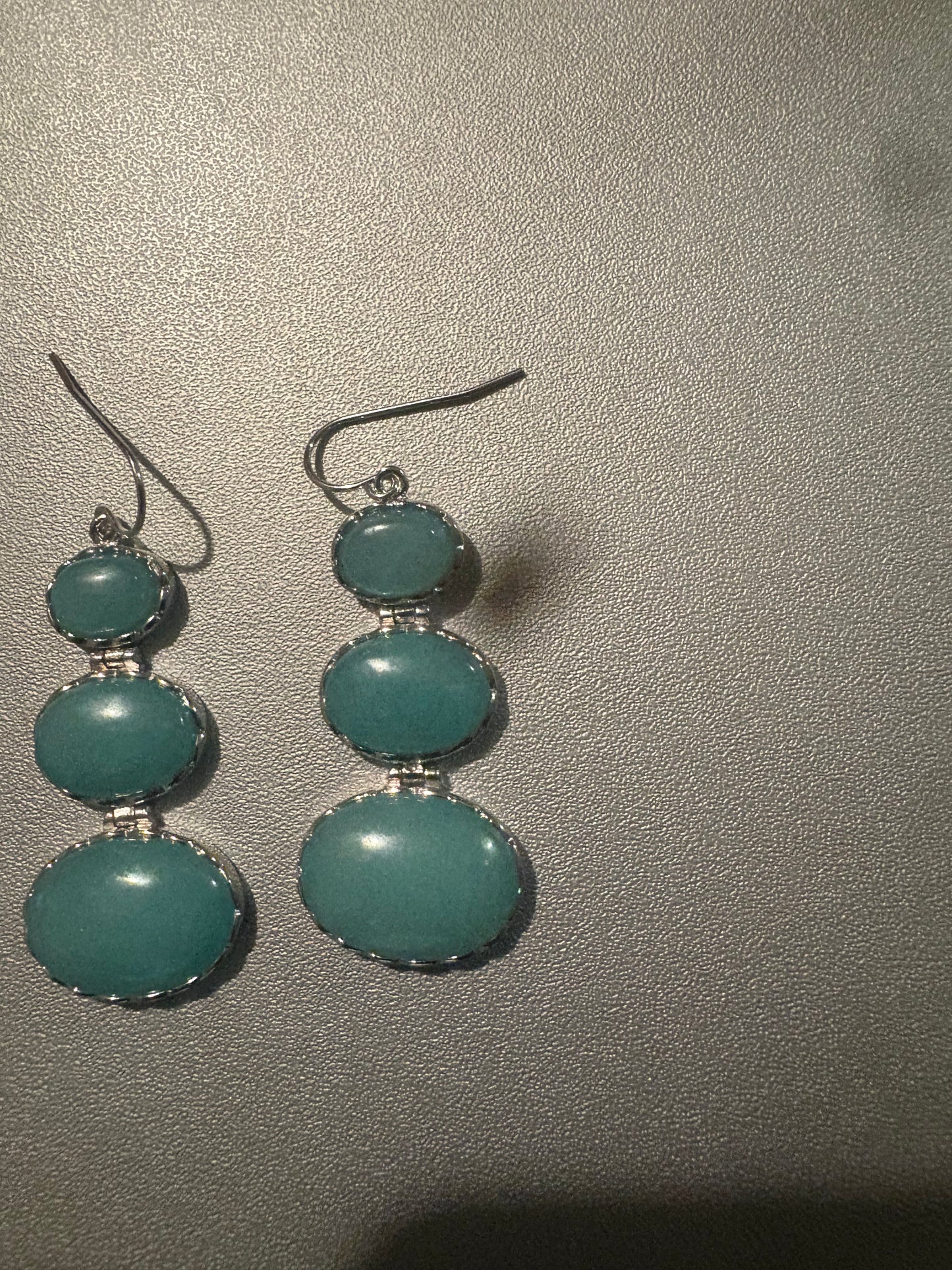 Aqua Chalcedony Gemstone 925 Sterling Silver Earring Jewelry