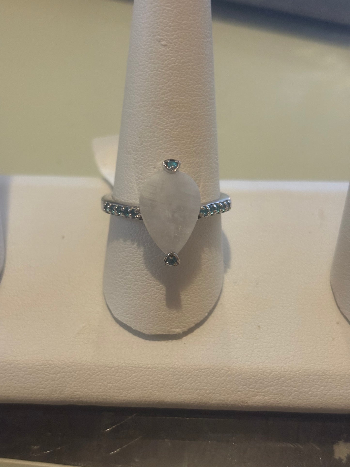 Doug Paulus dP Sterling Silver White Stone Blue Sapphire Ring