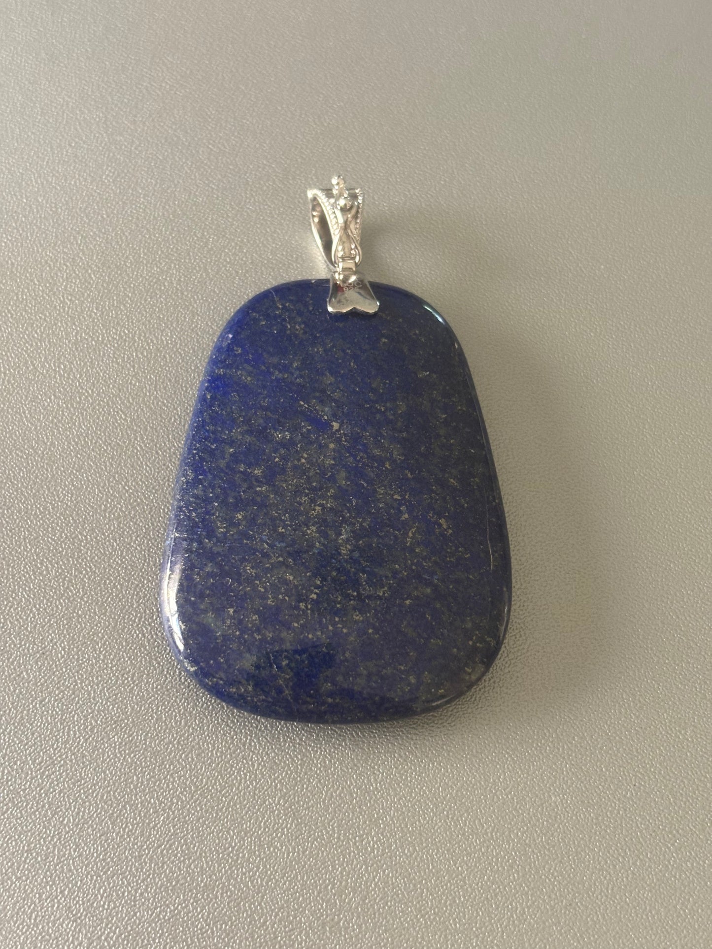 BLUE LAPIS LAZULI STERLING SILVER ENHANCER PENDANT
