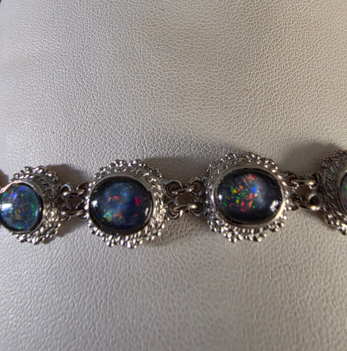 SGF Thailand 925 Sterling Silver And Opal Bracelet