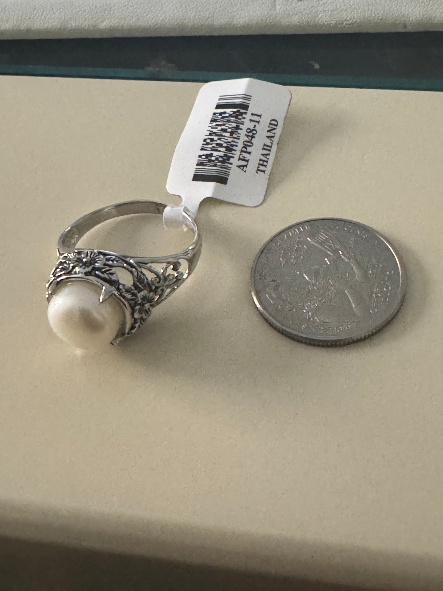 Large Genuine Mabe Pearl
Sterling Ring