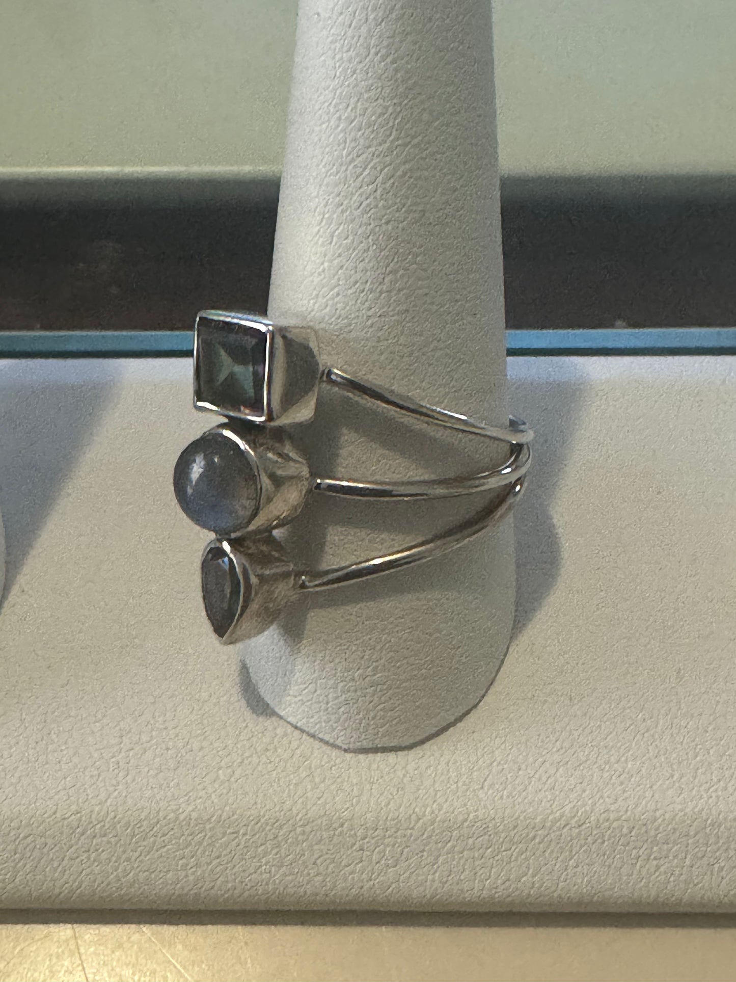 Labradorite and Mystic Topaz Ring