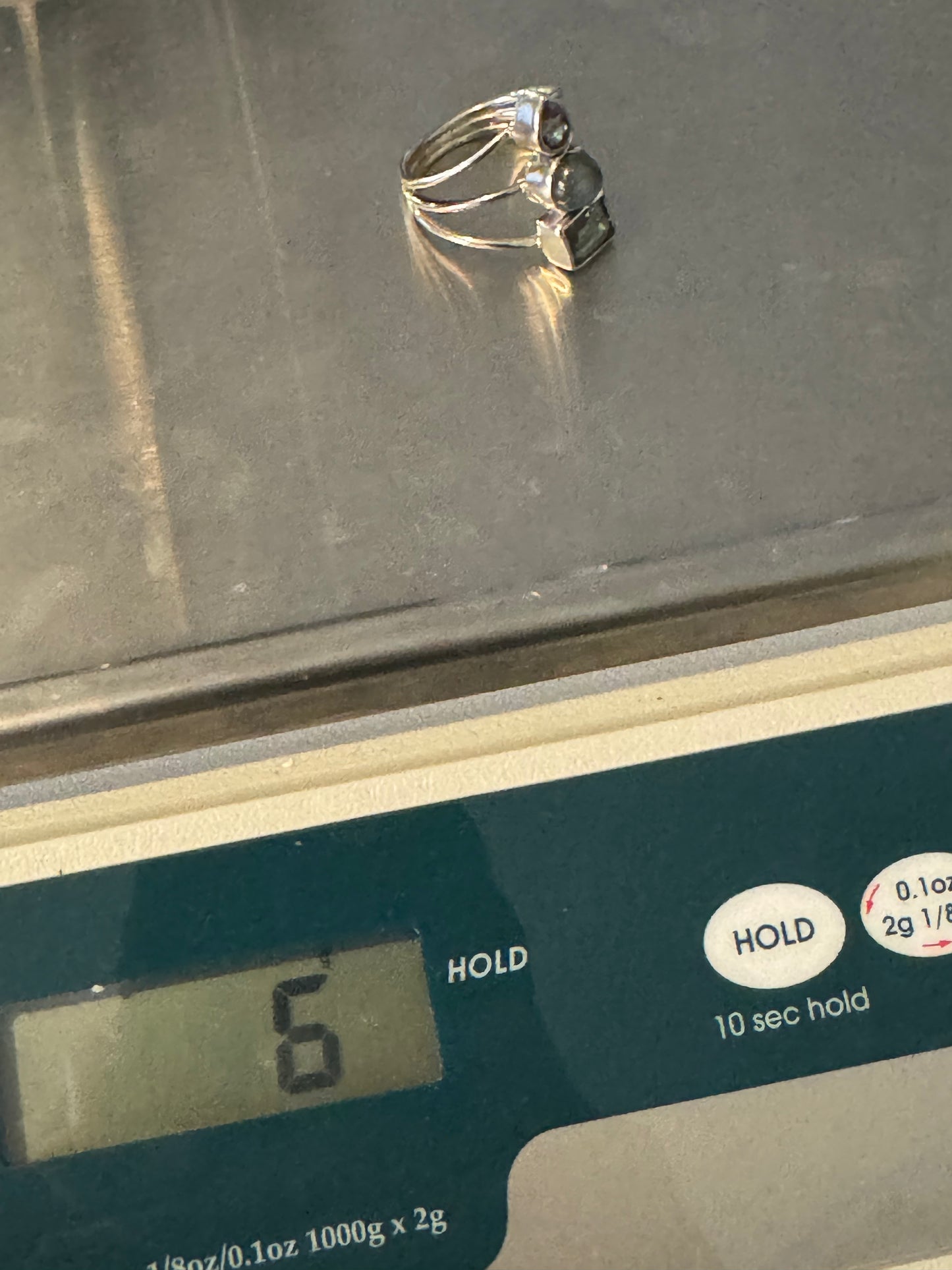 Labradorite and Mystic Topaz Ring