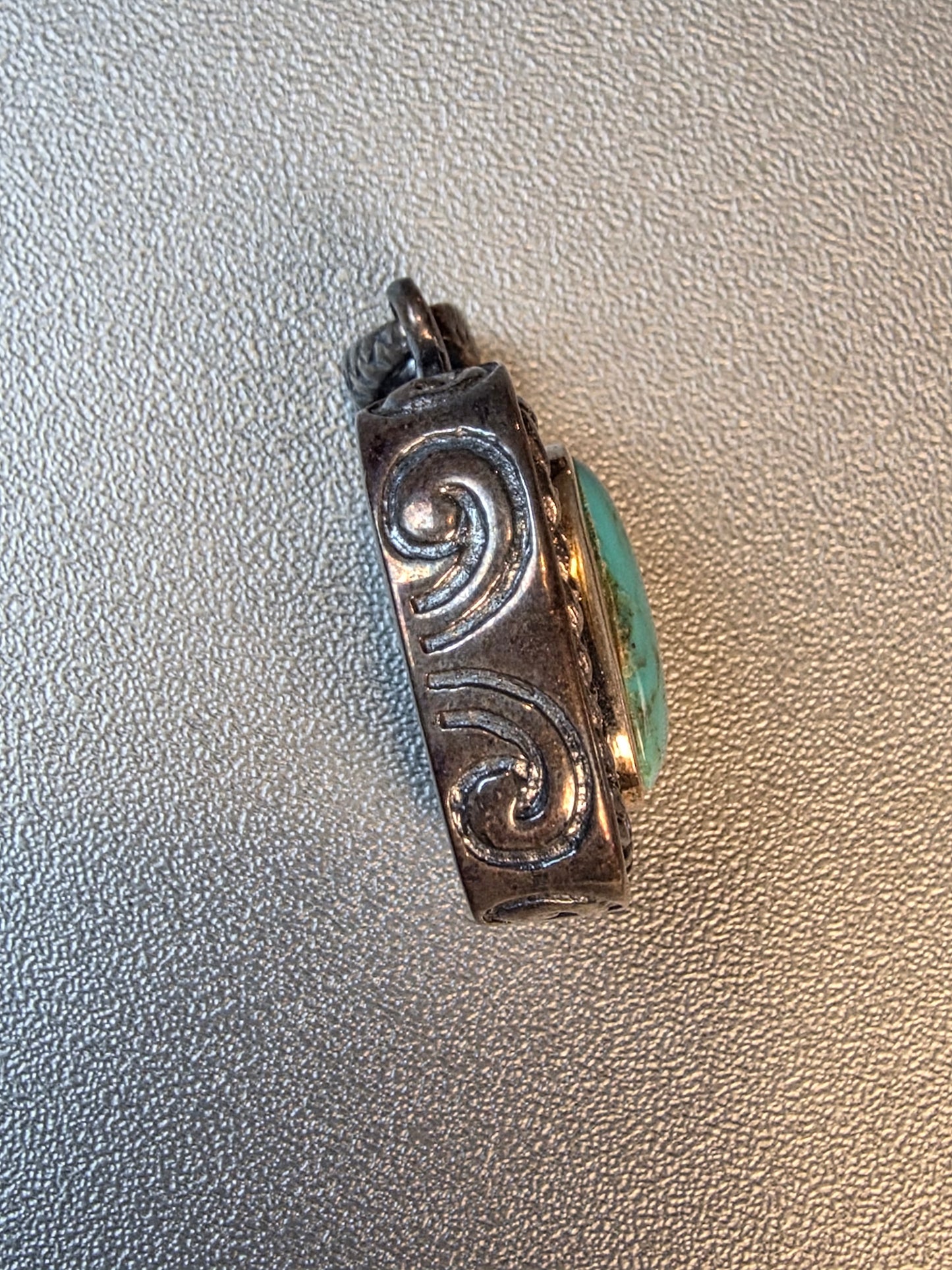 Sterling Silver 925 Turquoise Rope Pendant
