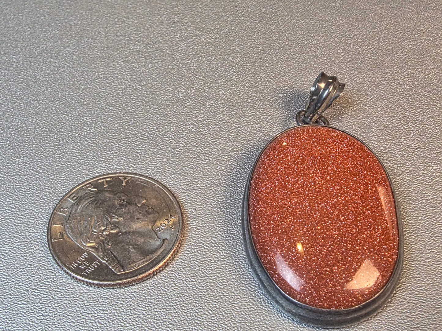 Golden Sandstone Gemstone Vintage Handmade 925 Sterling Silver Pendant