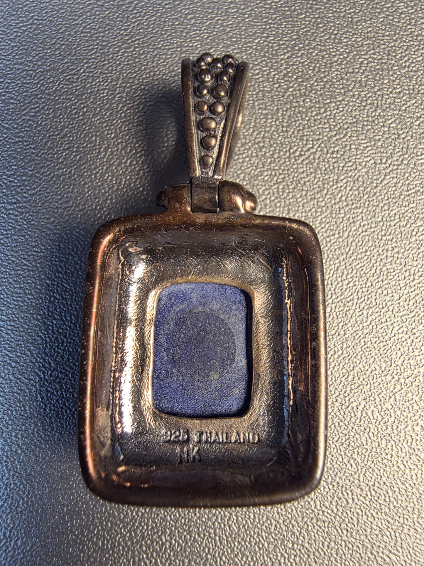 Natural Lapis Lazuli Blue Stone Pendant Necklace\Minimalist Pendant Necklace\Simple Blue Necklace\Party Wear Necklace\