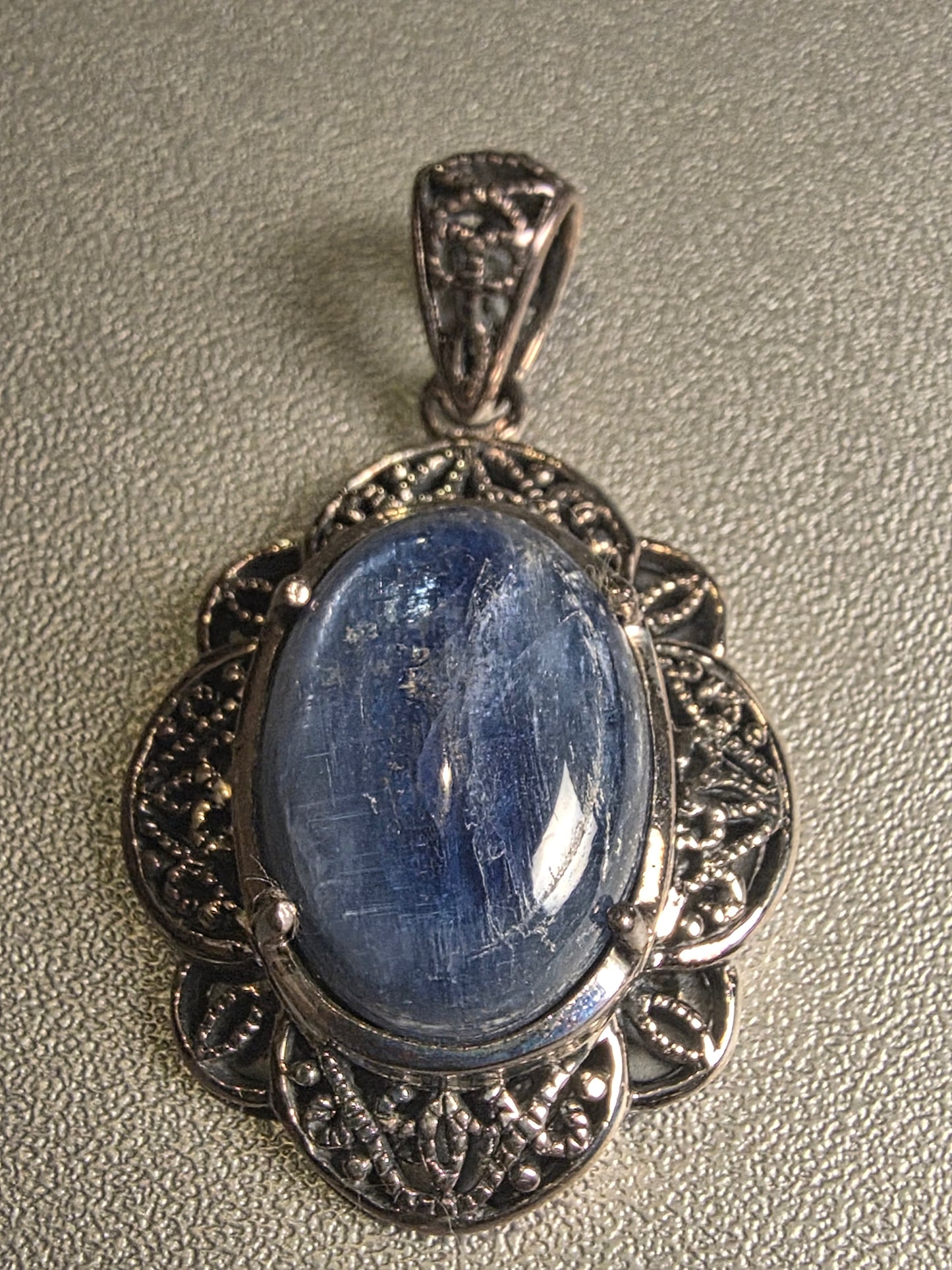 Blue Kyanite Pendant in Sterling Silver