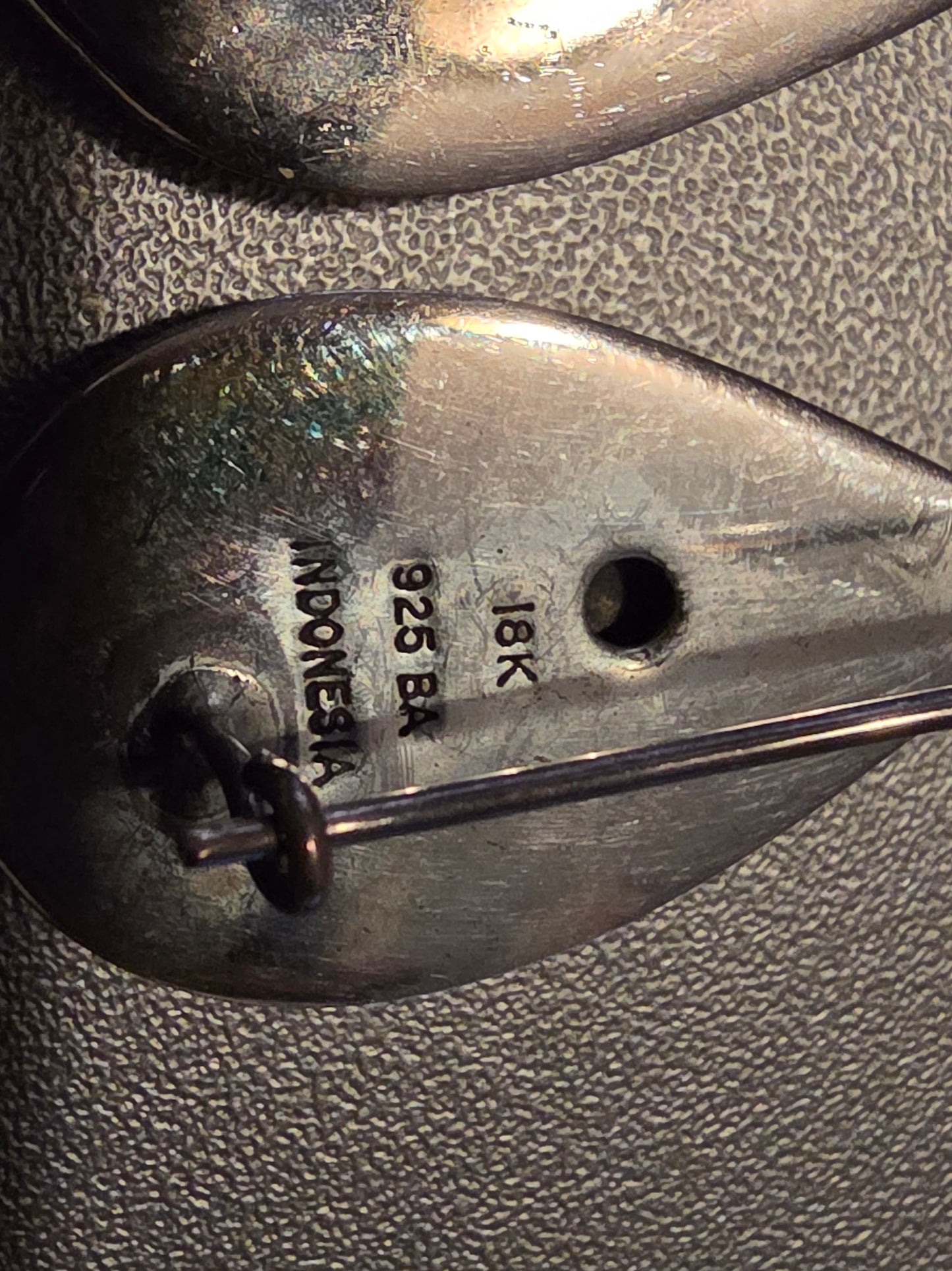 VINTAGE SUARTI BA BALI INDONESIA STERLING SILVER 925 18K GOLD 1 Earrings INDONESIA