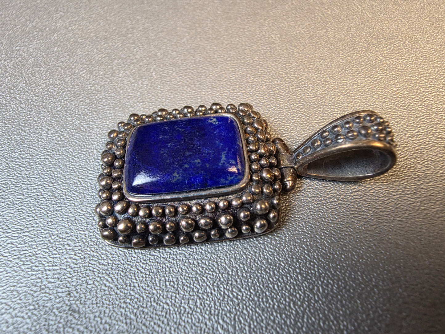 Natural Lapis Lazuli Blue Stone Pendant Necklace\Minimalist Pendant Necklace\Simple Blue Necklace\Party Wear Necklace\