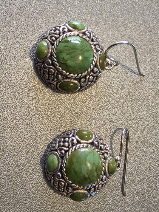Very Rare NK 925 Sterling Silver  Turquoise Earrings