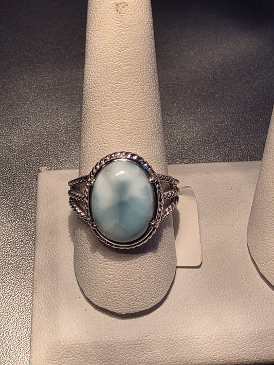 Sterling Silver Larimar Ring