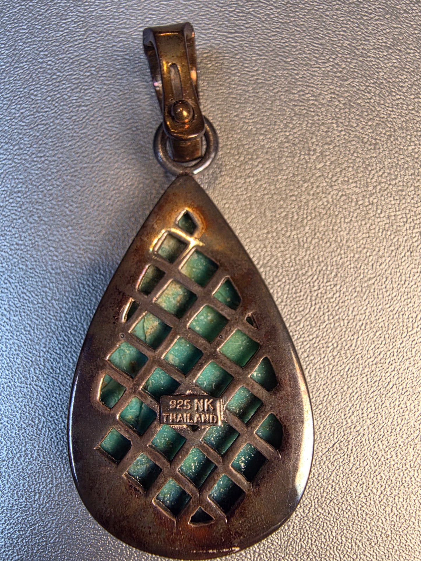 Persian Turquoise Solid 925 Sterling Silver High Quality Gemstone Pendant