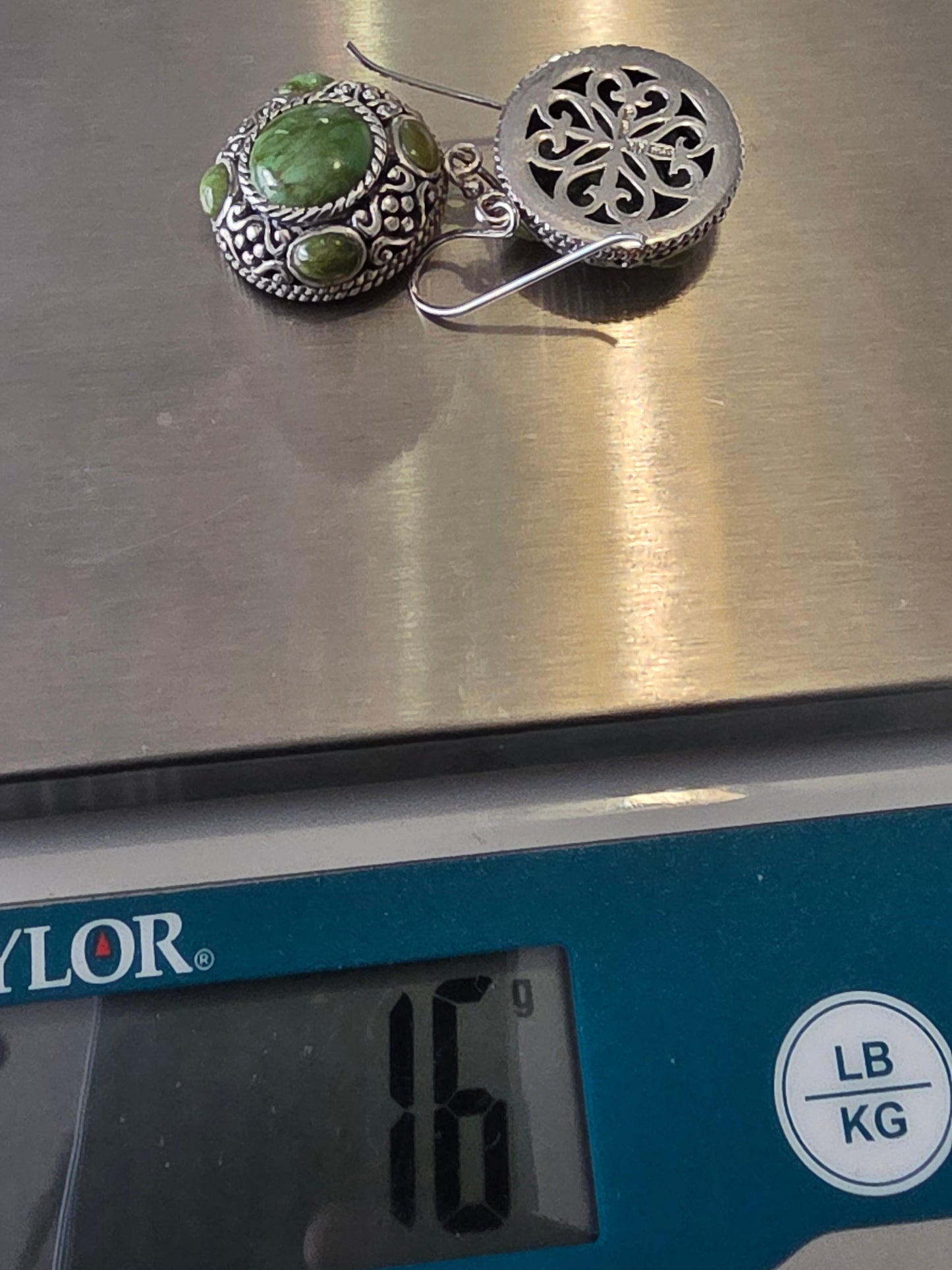 Very Rare NK 925 Sterling Silver  Turquoise Earrings