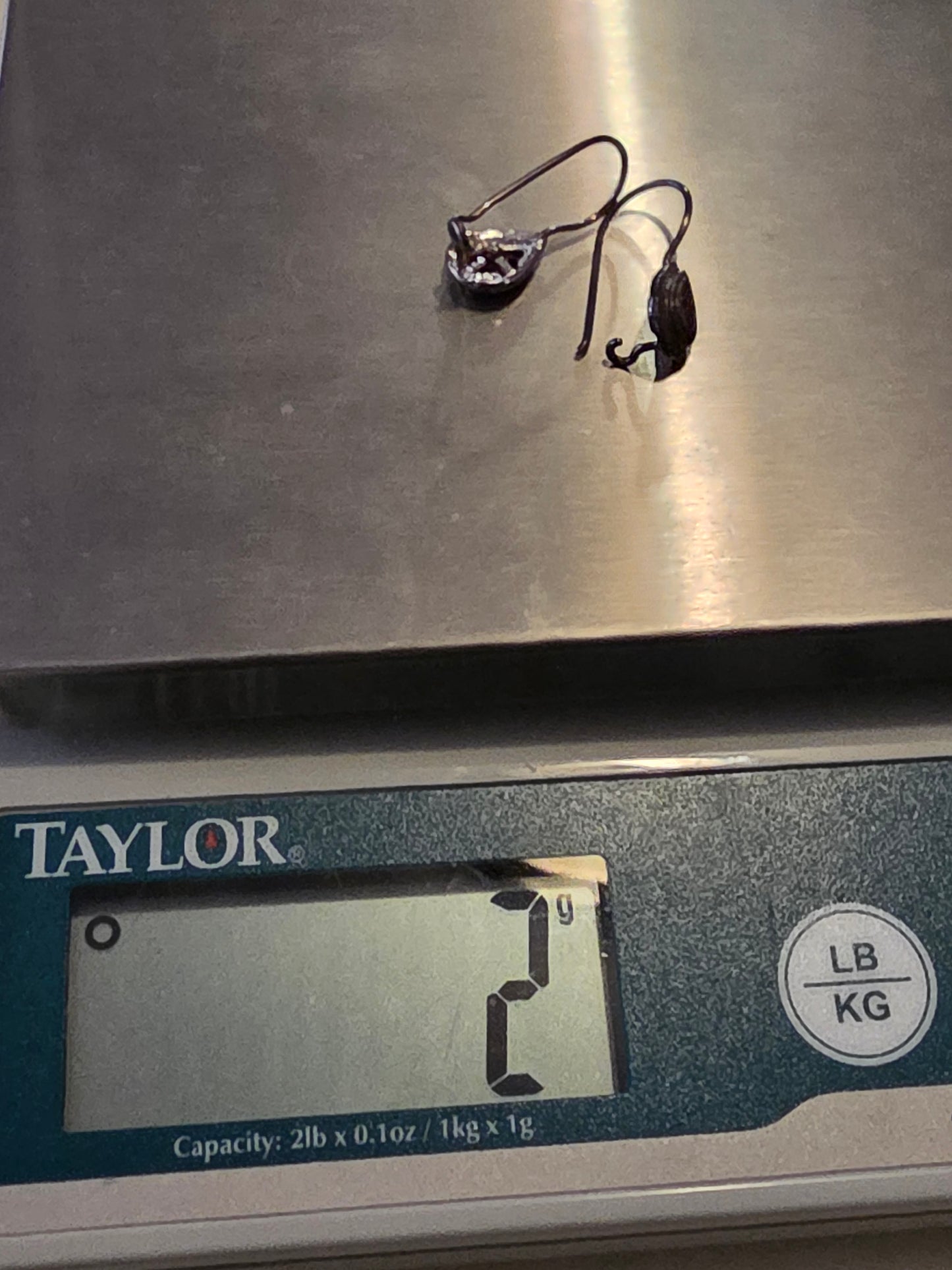 Vintage 925 sterling silver red stone teardrop dangle earrings