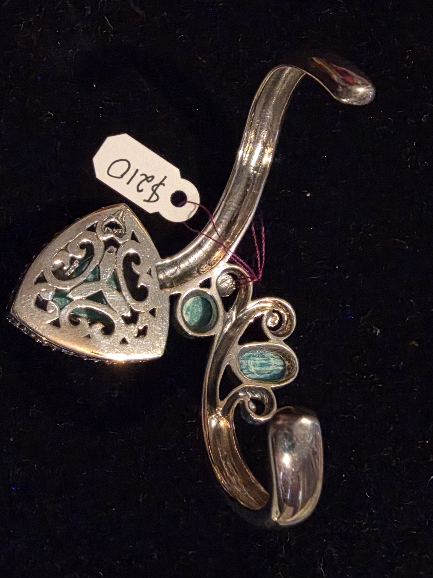 Sterling Silver Cuff Chunky Bracelet Amazonite Thailand NK 925 SHIPS FREE 6.5