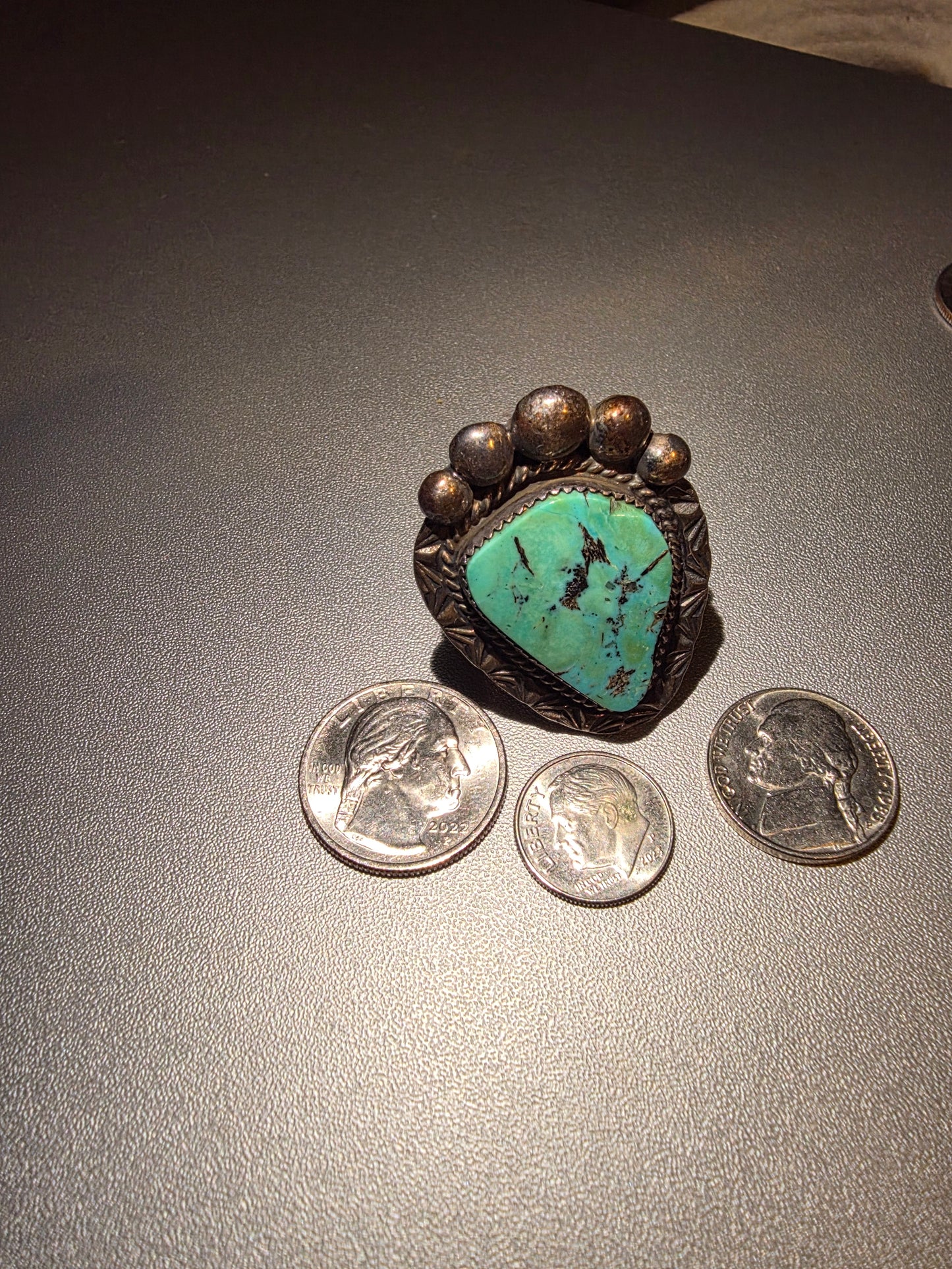 Vintage Native Sterling Turquoise Ring