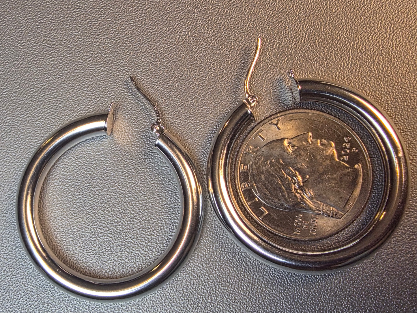 Wild Fable Chunky 925 Sterling Silver Hoop Earrings