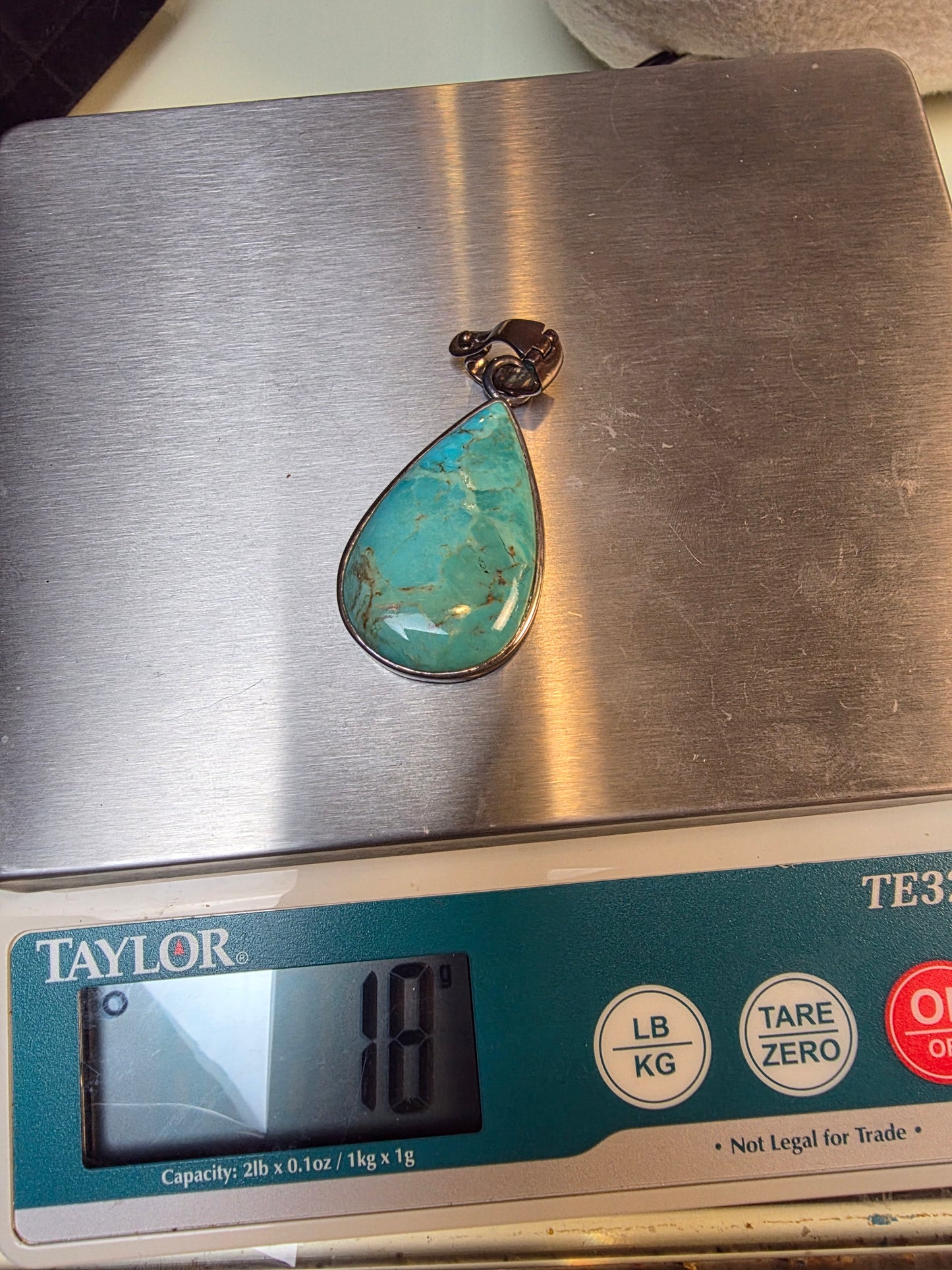 Persian Turquoise Solid 925 Sterling Silver High Quality Gemstone Pendant