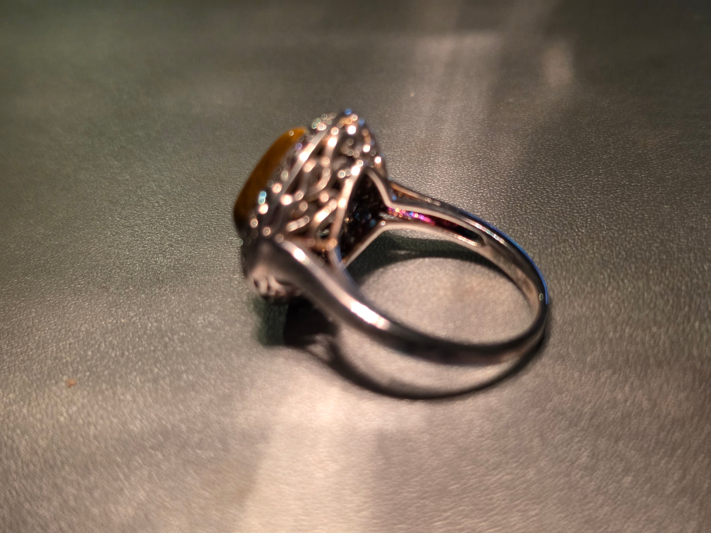 Vintage Sterling Silver Tigers Eye Ring