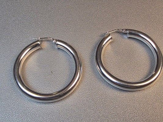 Wild Fable Chunky 925 Sterling Silver Hoop Earrings